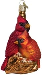 Cardinal Pair Blown Glass Ornament By Old World Christmas. Fixed Price $19.99.