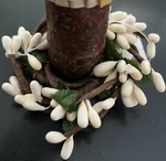 2 New Cwi Ivory Pip Berry Candle Rings -1" Opening. Fixed Price $10.95.