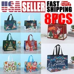 8PCS Large Non Woven Christmas Gift Bags With Handles Reusable Holiday Treat. Fixed Price $13.99.