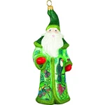 Joy To The World Glitterazzi Rainforest Santa Polish Glass Christmas Ornament. Fixed Price $99.98.