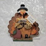 Thanksgiving Wooden Turkey Decor Give Fall Tabletop Shelf Rustic. Fixed Price $26.99.
