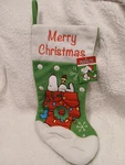 Snoopy & Woodstock Felt Christmas Stocking Merry Dog House Peanuts. Fixed Price $19.99.