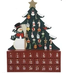 Msrp $336 - Kurt Adler Wooden Snowman Advent Calendar Nib (box Slightly Damage. Fixed Price $185.00.