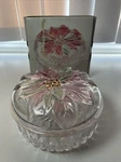 Savoir Vivre Round Glass Covered Dish New In Box Holiday Spirit WY064/505 Nob. Fixed Price $20.00.