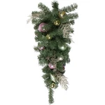 Northlight 30" Pink And Gold Frosted Artificial Christmas Teardrop Swag - Unlit. Fixed Price $31.49.