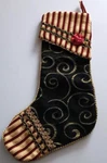 Beautiful Victorian Christmas Stocking By Creative Designs Velvet Rose Cording. Fixed Price $19.95.