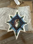 Jim Shore Heartwood Creek Star Hanging Christmas Ornament With Holy Family W/box. Fixed Price $16.00.