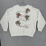 Vintage 90S Sweatshirt Merry Christmas Beary Happy New Year Women's Xl Avon. Fixed Price $16.99.