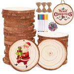 Max Fun Natural Slices 30PCS 3.1-3.5'' Crafts Diy Wooden Christmas Ornam.... Fixed Price $23.84.