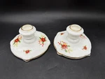 Royal Albert Poinsettia Pair Christmas Candlestick Holders. Fixed Price $21.24.