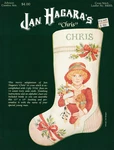 Jan Hagara "chris" Christmas Stocking Cross Stitch Pattern Chart Leaflet 84005. Fixed Price $5.99.