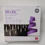 Ge Staybright Random Sparkle 100CT Led Icicle-style Lights Warm White New. Fixed Price $17.99.