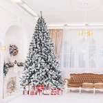 Artificial Christmas Tree, Premium Pvc Xmas Full, Flocked Snow Pine With.... Fixed Price $196.54.