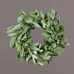 New Primitive Country Cottage Sage Herb Leaf Candle Ring Wreath Greenery 4". Fixed Price $8.99.