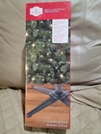 Christmas Holiday Time Metal Artificial Tree Stand Fits 4 Trunk Sizes & 7 1/2 Ft. Fixed Price $15.99.