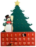 Kurt S. Adler Wooden Snowman With Tree Advent Calendar 11.5"W X 15"H. Fixed Price $78.78.