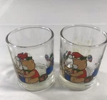 Set Of 2 Anchor Hocking Teddy Bear Presents Christmas Mini Shot Glasses. Fixed Price $19.77.