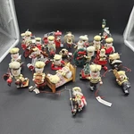 Hershey Chocolate Wooden Kurt Adler Ornaments Elf Santa Lot Of 24 Hangtag. Fixed Price $41.98.