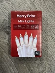 Merry Brite 70 Count Mini Lights, Clear Bulb/white Wire 15FT. Fixed Price $12.88.