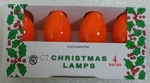 (4 Pack) Of Orange C-7 Light Bulbs 5 Watt Holiday Christmas Night. Fixed Price $10.79.