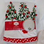 Holiday Time 48-INCH Festive Round Christmas Tree Skirt With Beaded Ornaments. Fixed Price $22.99.