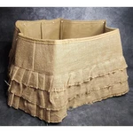 New Traditions Ruffled Burlap Tree Cover Stand 3 Tier Country Christmas. Fixed Price $26.59.