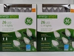 Ge Led Lights 26 C-9 Crystal White 16.6' Energy Smart Indoor Outdoor Two Boxes. Fixed Price $25.00.
