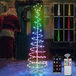 Vigdur 6FT Spiral Christmas Tree - Led Lights Plug In With Remote. Fixed Price $98.14.