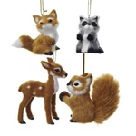 Kurt Adler Plush Forest Animal Christmas Ornament Squirrel Deer Raccoon Fox. Fixed Price $15.00.