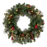 National Tree Company Pre-lit Artificial Christmas Wreath Green Crestwood. Fixed Price $45.00.