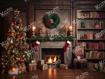 Kate Retro Christmas Tree Fireplace Santa Warm House Book Backdrop 10 X8 New. Fixed Price $58.00.