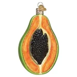 Old World Christmas Papaya Ornament. Fixed Price $21.99.