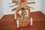 Vtg German Wooden Pyramid Carousel Made By Erzgebirge Expertic. Fixed Price $30.00.