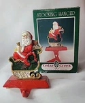 Vintage Stocking Hanger Santa Sleigh Cast Iron X 3.5" Cedar Creek Collection. Fixed Price $14.99.