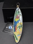 Joy To The World Glass Parrot Surfboard Christmas Ornament. Fixed Price $29.99.