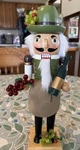 Kurt Adler 15" Wooden Nutcracker Wine Grapes Hand Painted Christmas Figurine. Fixed Price $35.00.