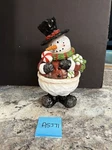 Snowman Winter Frost Large Figurine W/ Peppermint Candy By Valerie Lollipop 12. Fixed Price $32.32.