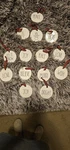Rae Dunn Ceramic Bauble Ornaments Set Of 14 Christmas Snowman Tree Holiday. Fixed Price $35.00.