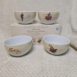 "the Twelve Days Of Christmas" Set 4 Soup / Cereal Bowl Noble Excellence Nib. Fixed Price $36.40.