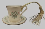 Lenox Holiday Cup And Saucer Christmas Ornament 6026603 New In Box. Fixed Price $15.99.