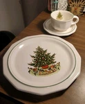 Pfaltzgraff Christmas Heritage Milk & Cookies For Santa Plate Mug Set Usa Nos. Fixed Price $30.00.