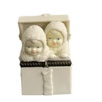 Dept 56 Snowbabies Bisque Porcelain Surprise! Hinged Trinket Box Present Gift. Fixed Price $5.99.