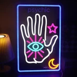 Psychic Tarot Card Neon Sign, Moon Star Decorations Light Up Signs,fortune Te.... Fixed Price $60.98.