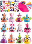 12 Sets Party Hats For Kids Birthday Games Craft Activities, Cute Animal. Fixed Price $23.99.