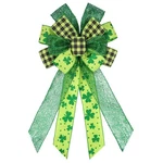 Large St. Patrick's Day Wreath Bows, Black Green Buffalo Plaid For Wreat.... Fixed Price $5.99.