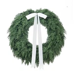 22" My Texas House Evergreen Natural Feel Cedar Artificial Christmas Wreath. Fixed Price $65.00.