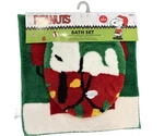 Snoopy Peanuts Christmas Holiday 2-PIECE Toilet Seat Cover & Rug Set. Fixed Price $39.99.
