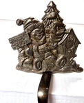 Grandeur Noel Cast Iron Christmas Snowman Stocking Holder 3LBS 7"X7". Fixed Price $34.75.