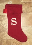 Nwt Target Wondershop Knit Monogrammed Christmas Holiday 19" Stocking Letter 's'. Fixed Price $11.98.