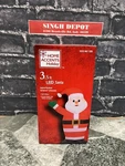 Home Accents Holiday 3.5 Ft Led Santa Christmas Airblown Inflatable. Fixed Price $25.00.